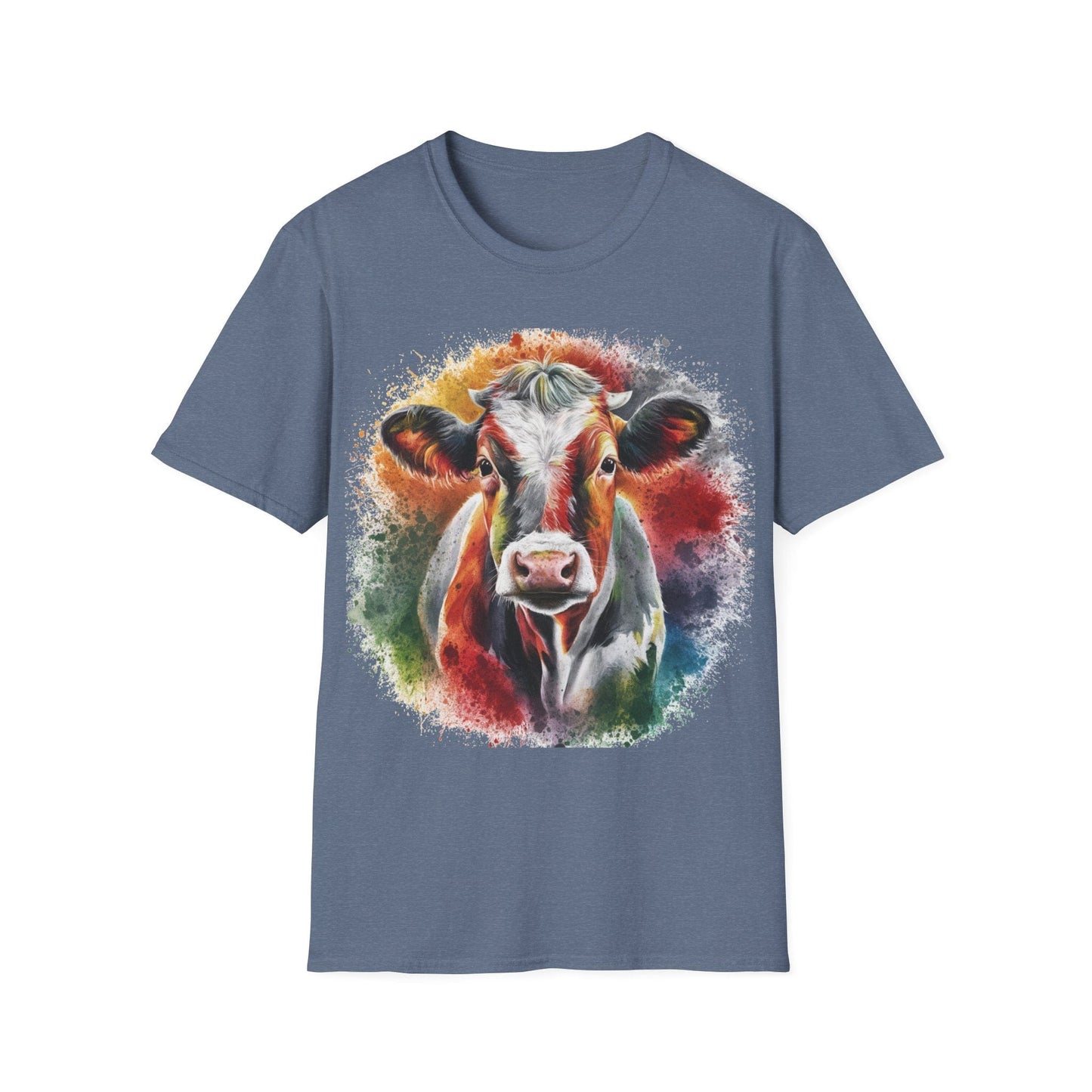 Color Swirl Cow T-Shirt