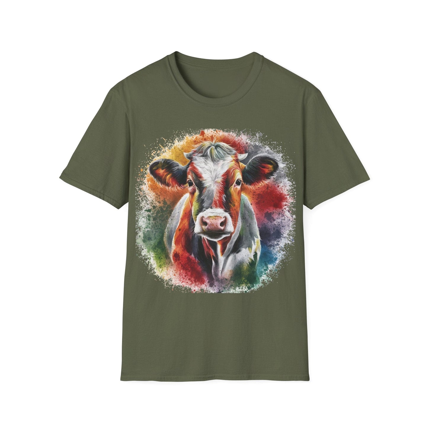 Color Swirl Cow T-Shirt