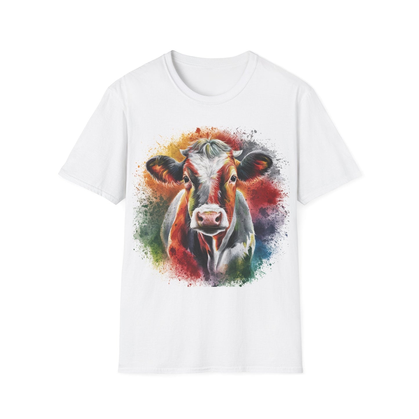 Color Swirl Cow T-Shirt