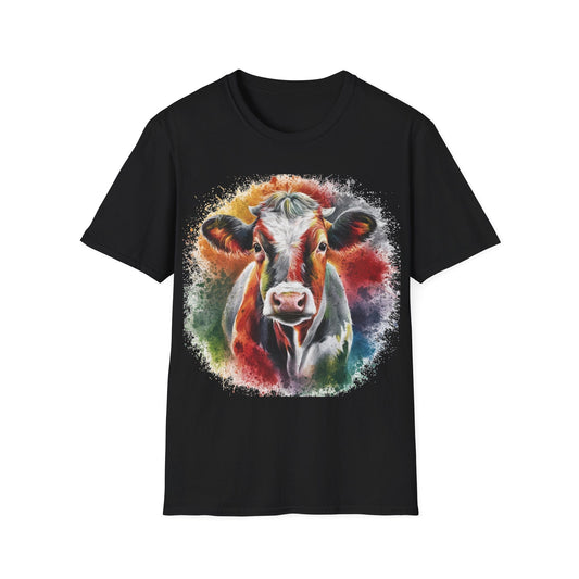 Color Swirl Cow T-Shirt