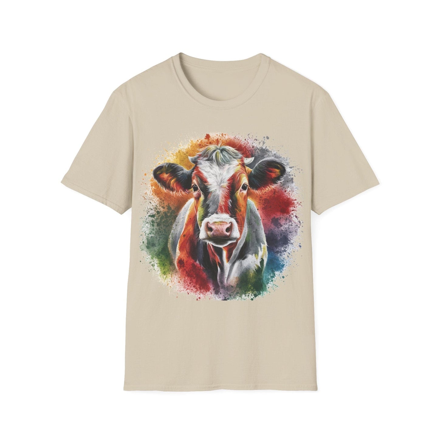 Color Swirl Cow T-Shirt