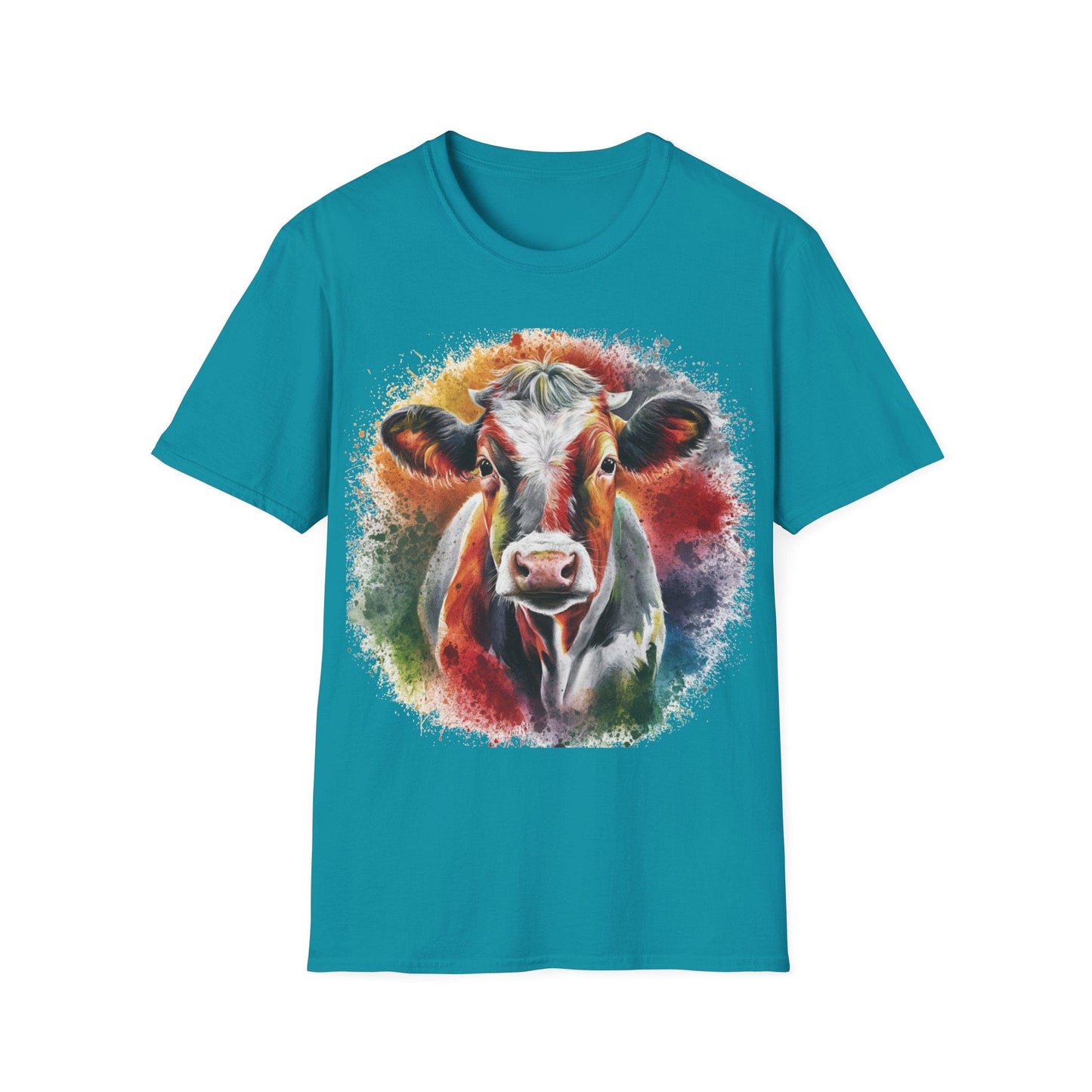 Color Swirl Cow T-Shirt